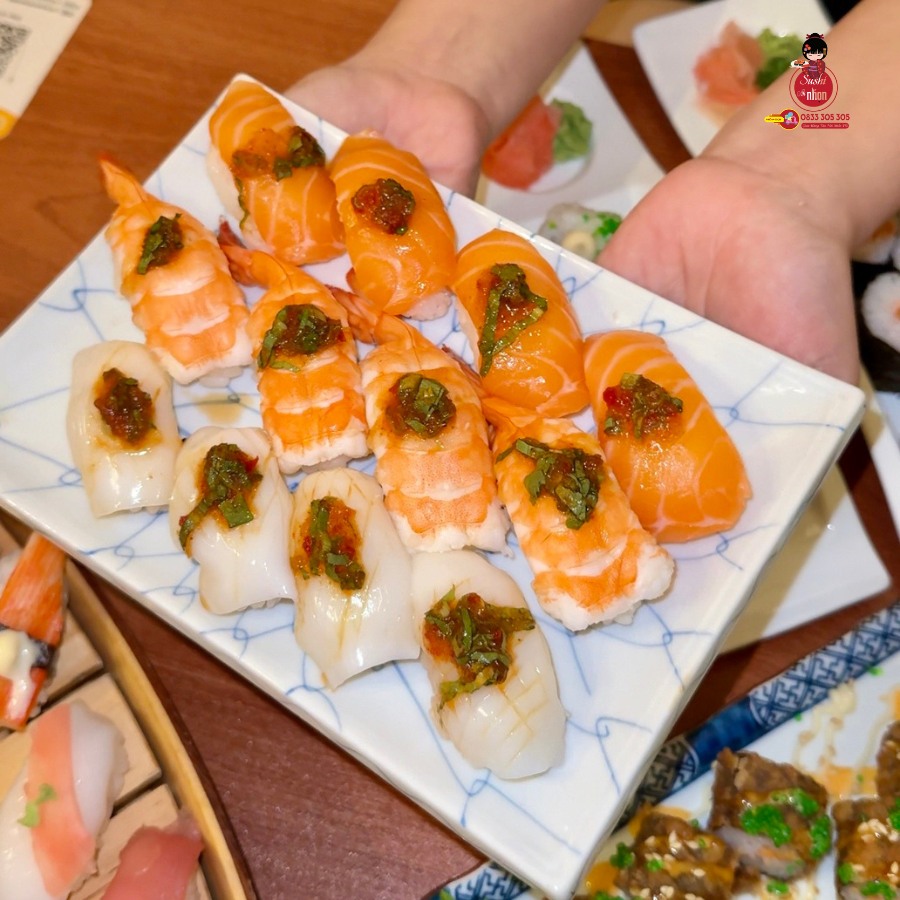 Thưởng thức cá hồi, cá ngừ không giới hạn tại Sushi Ah Nhọn