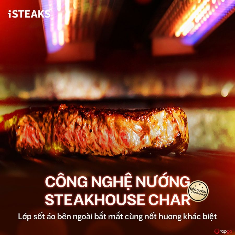 Thiên đường steak thượng hạng với công nghệ nướng Steakhouse Char