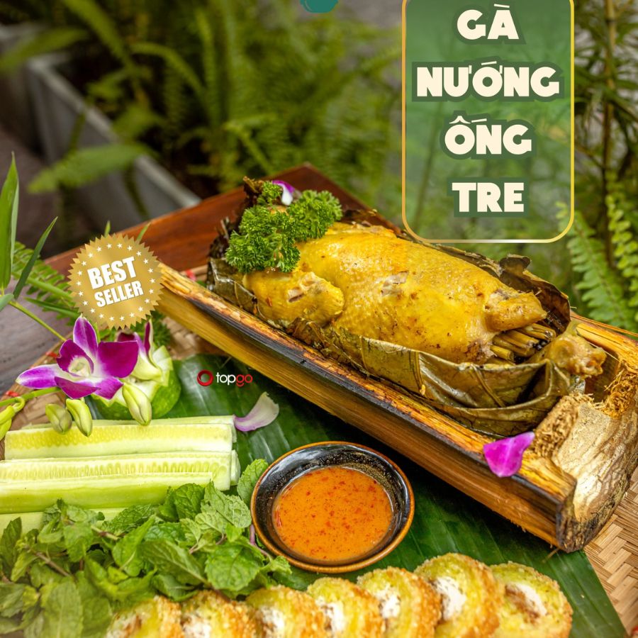 Gà nướng ống tre Niêu Quán Phan Kế Bính