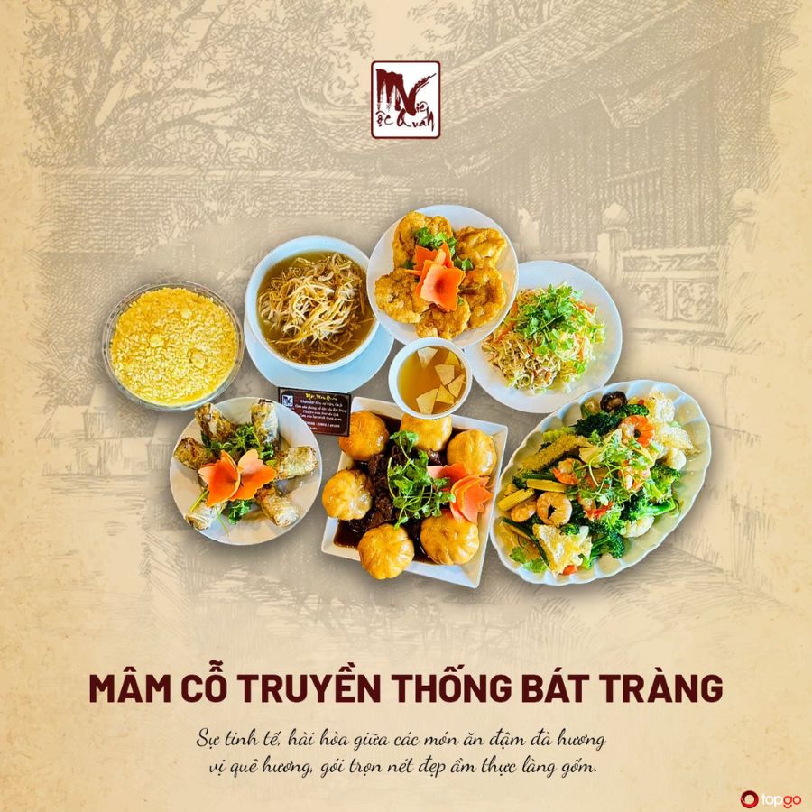 Mâm cỗ truyền thống Bát Tràng