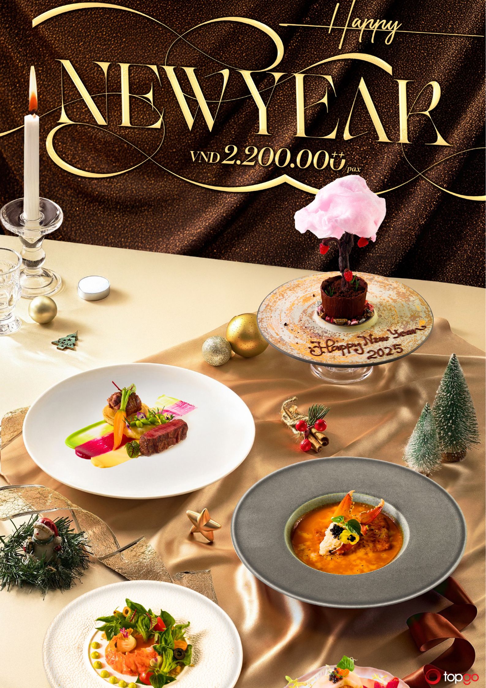 The Rhythms: Festive Set Menu 02: VND 2.200.000++/pax ngày 31/12/2024